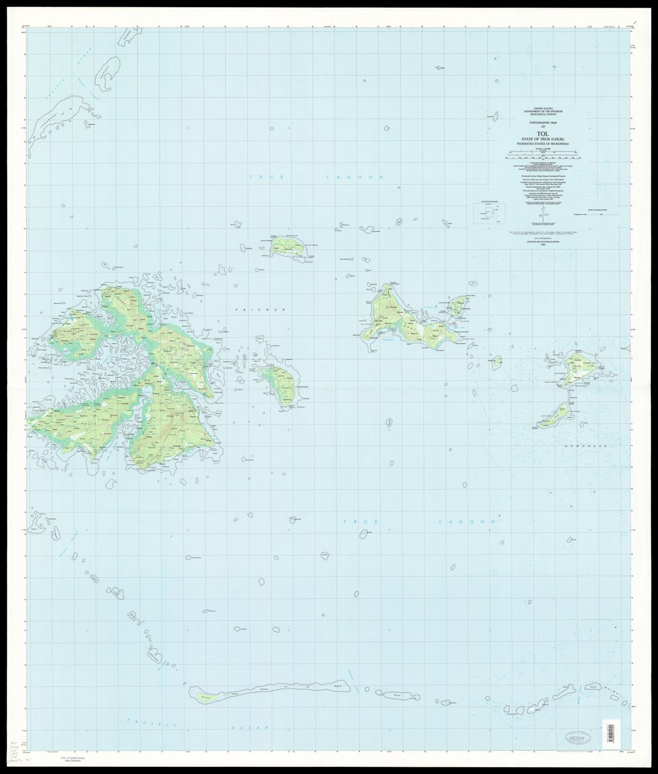 Truk (Chuuk) Index Map 1983