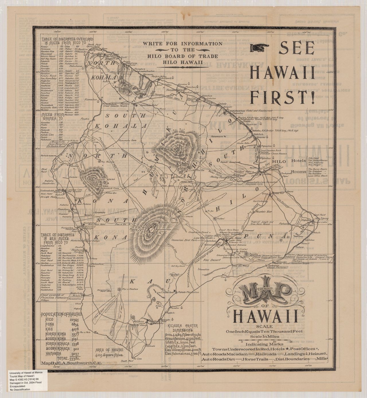 1914 Map of Hawaii