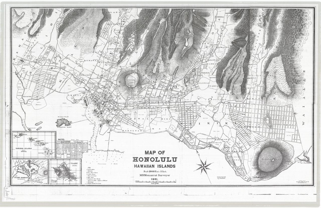 1901 Map of Honolulu (Monsarrat)