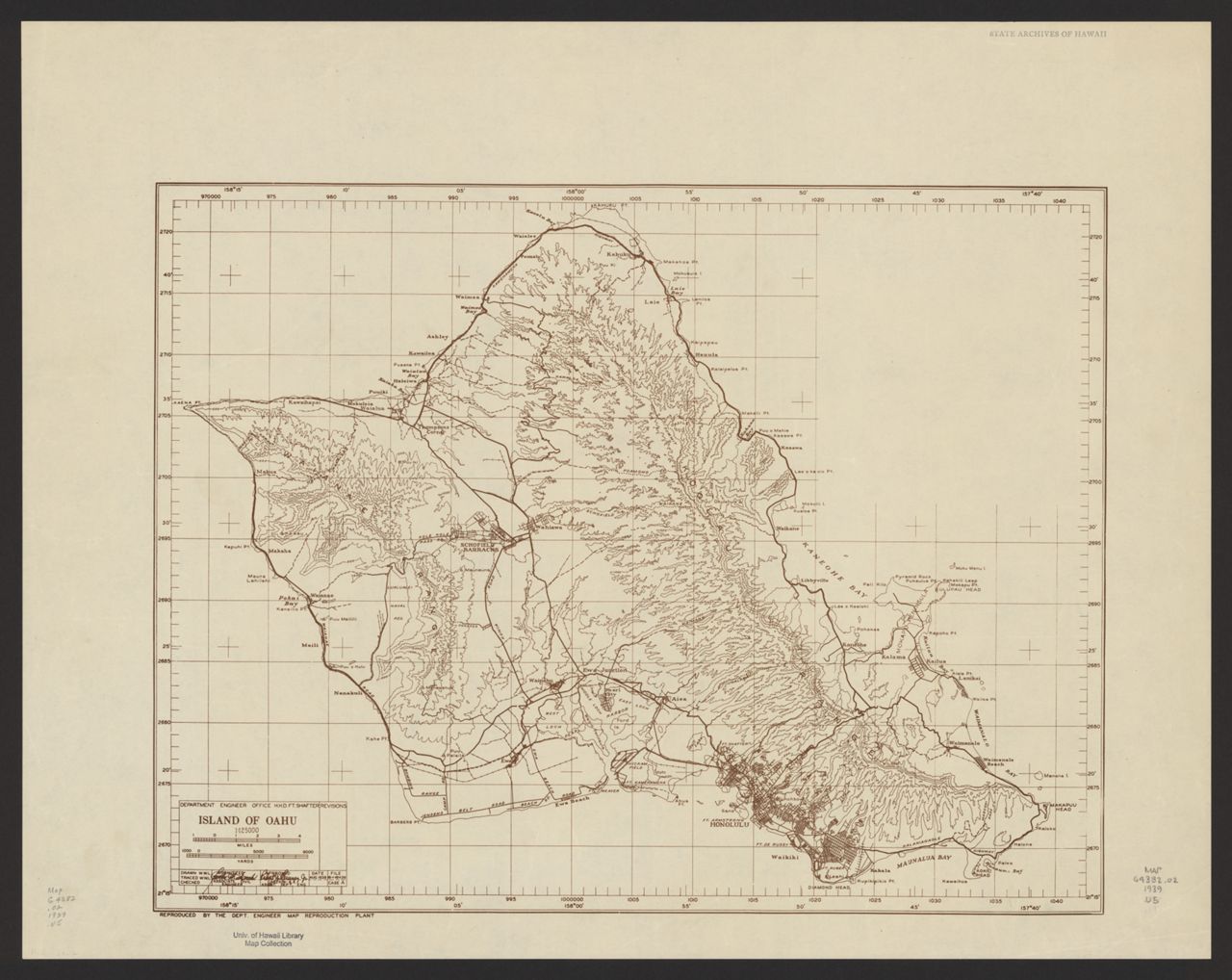 1939 Island of Oahu (military outline)